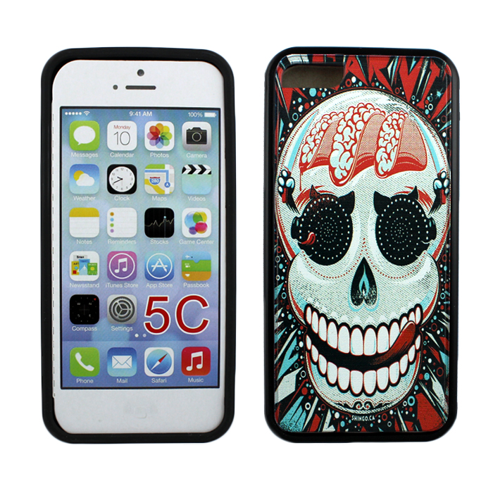 iPhone 5C Gummy Design Case (SKULL)